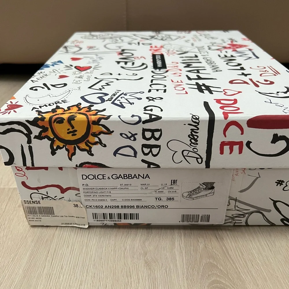 Dolce & Gabbana Portofino Sneakers white gold pearl - Picture 12 of 12